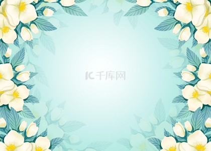 淡雅清新春季背景图片_春季盛开的花朵花卉背景画