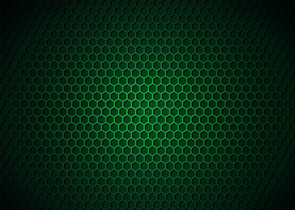 六边形几何绿色渐变