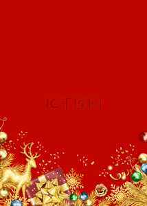时尚精致红色圣诞节礼盒背景