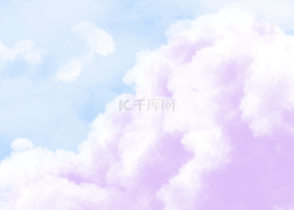 蓝色紫色梦幻晴天云彩背景