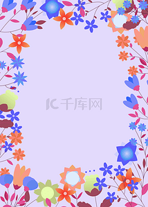 母亲节花卉背景图片_可爱母亲节花卉紫色背景