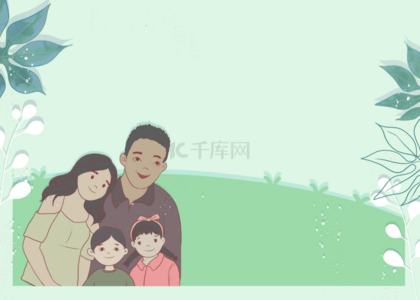 简约父母背景图片_越南家庭日绿色花卉简约背景