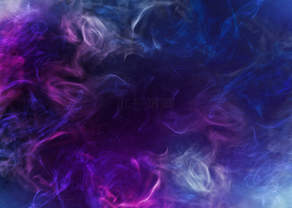 蓝紫色抽象烟雾渐变火焰