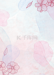 水彩色块背景图片_创意彩色水彩色块花卉优雅背景