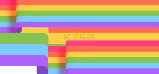 几何色块拼接背景图片_彩虹色条纹色块拼接背景