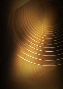 同心圆抽象金色光效线条背景