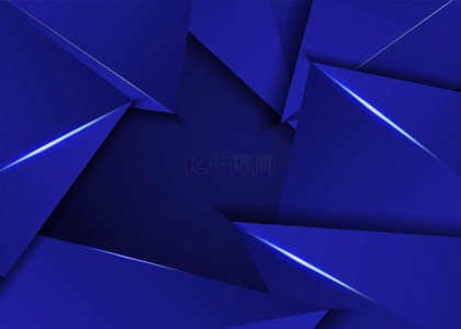 淡雅的蓝色背景背景图片_蓝色三角形几何形状立体