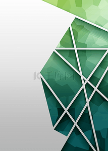 炫彩几何科技背景背景图片_绿色抽象几何图形拼接背景