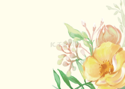 花卉黄色简单植物背景