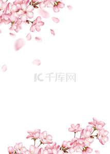 浪漫粉色樱花时尚背景