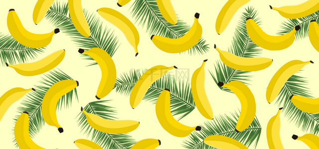 水果香蕉背景图片_水果香蕉平铺光效背景