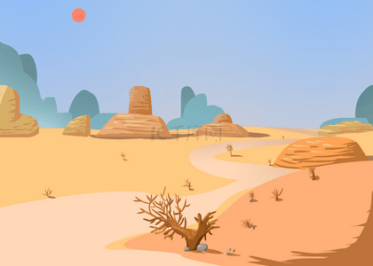 黄沙背景图片_荒芜沙漠虚拟背景