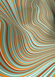 青橙色3d立体抽象波浪线条背景