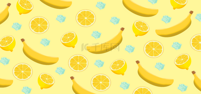 夏季水果美味的香蕉柠檬