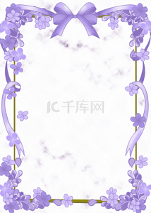 船首背景图片_浅色时尚纹理紫色花卉边框背景