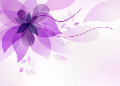 花卉几何背景背景图片_紫色花卉几何渐变抽象背景