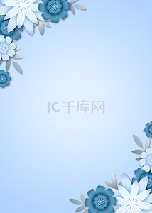 图像背景背景图片_白蓝色花朵母亲节花卉