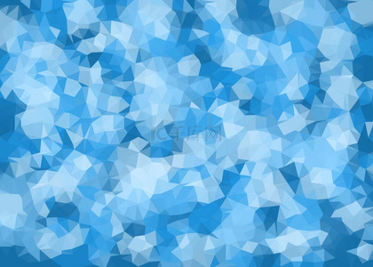 蓝色多边形几何背景图片_蓝色多边形几何背景