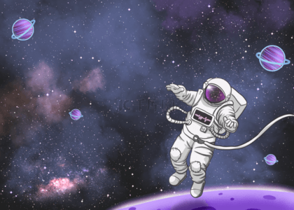 科技宇航员背景背景图片_宇航员宇宙星空漫步背景