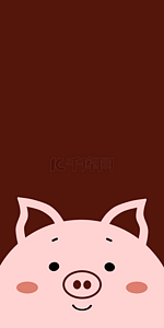 卡通小猪动物背景图片_可爱小猪手机壁纸