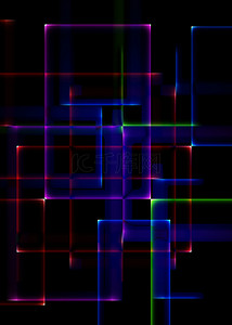 交错线条背景图片_黑底蓝紫色光效线条抽象背景