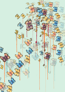 水彩蝴蝶背景背景图片_涂鸦颜料水彩蝴蝶背景