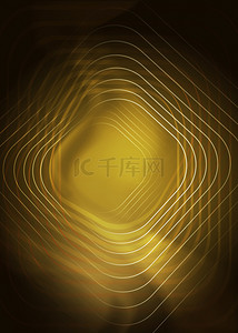 方形抽象金色光效线条背景