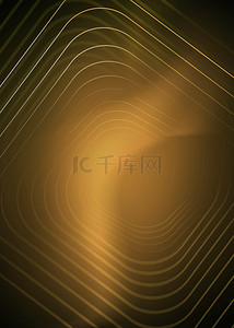 正方形抽象金色光效线条背景