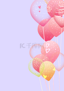 气球紫色背景图片_紫色简单气球背景