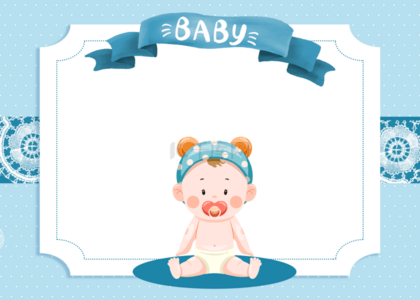 可爱简约的婴儿洗礼背景