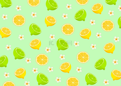 夏季水果美食背景图片_夏季水果好吃的柠檬