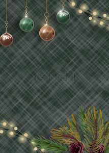 圣诞创意圣诞树背景图片_绿色纹理几何创意圣诞树背景