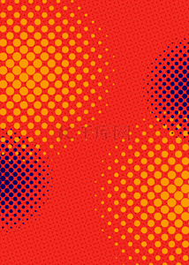 圆点背景素材背景图片_抽象半色调红色渐变网格圆点素材
