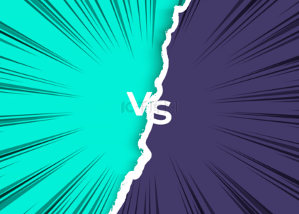 双色剪纸风格白色线条vs背景