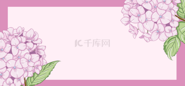 紫色创意花卉边框背景