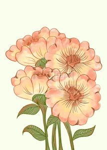 粉色花卉水彩花卉背景图片_粉黄渐变色水彩抽象花朵背景