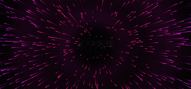 黑色炫酷光背景图片_紫红色光点散射放射光效背景