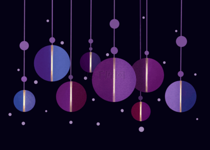 紫色几何圆球背景