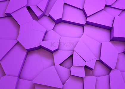 紫色3d起伏立体质感破碎背景