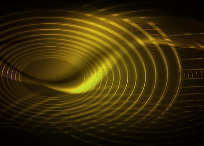 质感椭圆抽象金色光效线条背景