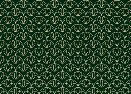 墨绿色几何装饰艺术无缝模式背景