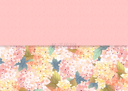 花卉卡片背景背景图片_粉色温暖花卉卡片背景