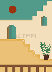 楼梯装饰背景图片_抽象的建筑景观装饰背景楼梯