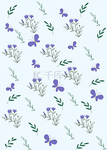 花朵背景紫色背景图片_浅蓝色花朵背景