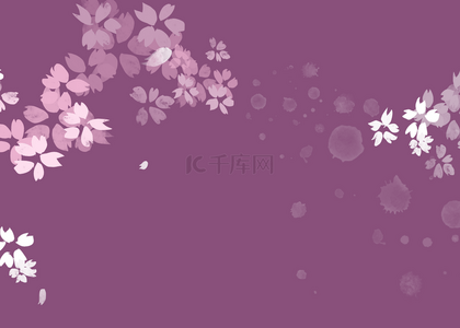 樱花花瓣背景图片_深紫色质感花卉浪漫背景