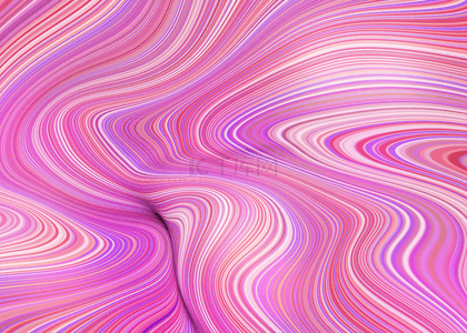 当代粉紫色立体抽象风格流线线条背景