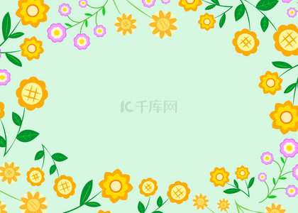 可爱母亲节花卉向日葵背景