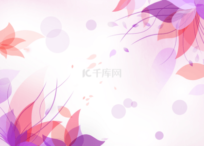 抽象花卉背景背景图片_粉紫几何抽象花卉背景