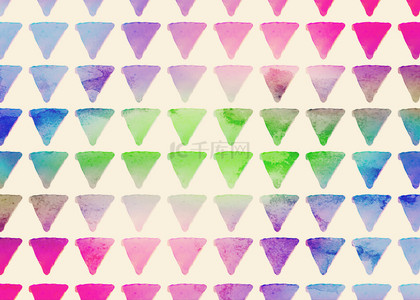 渐变三角背景图片_彩色到三角水彩渐变几何壁纸背景