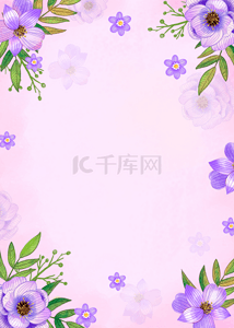 紫色梦背景图片_梦幻紫色晕染花卉植物背景